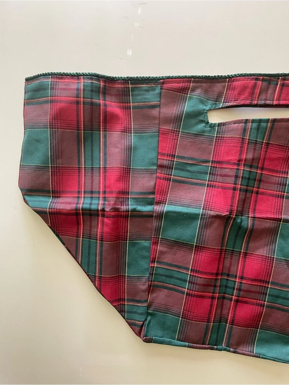 Longaberger Basket Liner Newspaper Plaid W15 1/8” x H14 1/4”